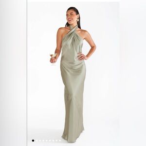 Show Me Your Mumu - Jasmine Halter Maxi Dress - Moss Green - XXS